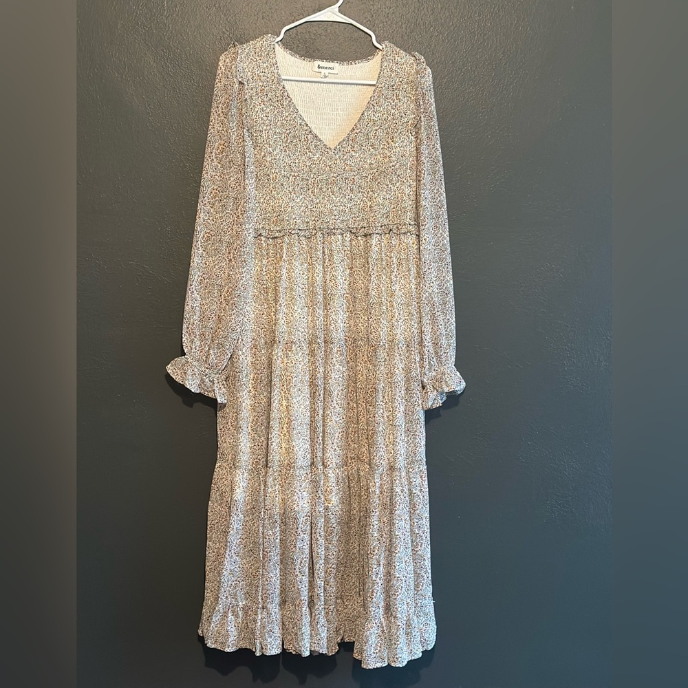&Merci Long Sleeve Floral Dress